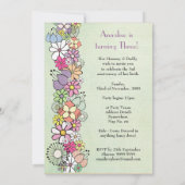 Girls 3rd Birthday Party Custom Invitation Kaart (Achterkant)