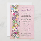 Girls 3rd Birthday Party Custom Invitation Kaart (Achterkant)