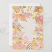 Girls 3rd Birthday Pink Gold Ecru Safari Kaart (Achterkant)