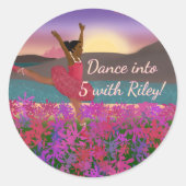 Girls 5th Birthday Stickers (Voorkant)