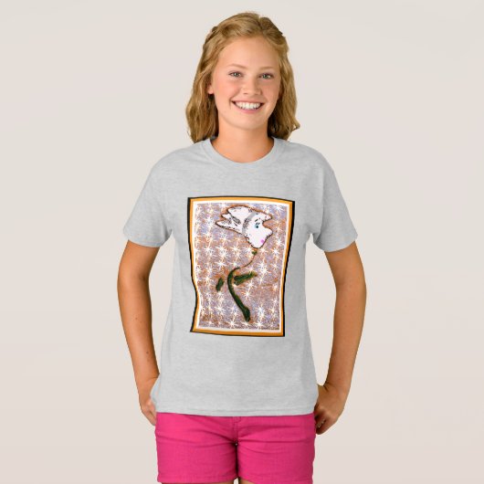 Girls' Abstract Flower T-Shirt (Voorkant volledig)