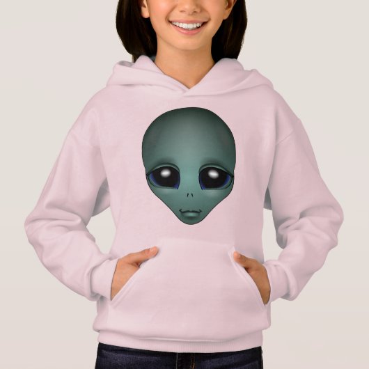 Girl's Alien Hoodie Jacket Alien Hooded Jacket (Voorkant)
