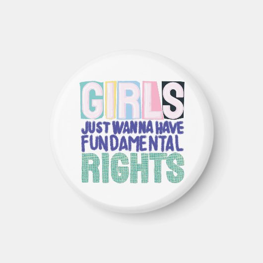 Girls And Fundamental Rights Magneet (Voorkant)