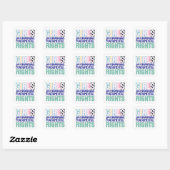 Girls And Fundamental Rights Vierkante Sticker (Vel)
