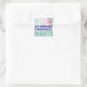 Girls And Fundamental Rights Vierkante Sticker (Tas)