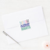 Girls And Fundamental Rights Vierkante Sticker (Envelop)