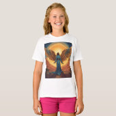 Girls' Angel print T-shirt (Voorkant volledig)
