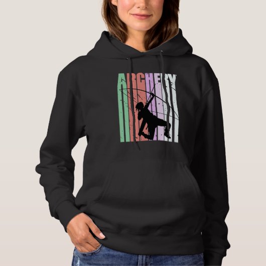 Girls Archery Fans Colors Archer Grandaughter Hoodie (Voorkant)