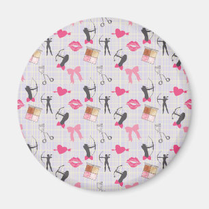 Girls Archery - Girly Hearts and Makeup Magneet
