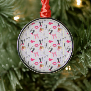 Girls Archery - Girly Hearts and Makeup Metalen Ornament