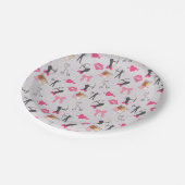 Girls Archery - Girly Hearts and Makeup Papieren Bordje (Gekanteld)