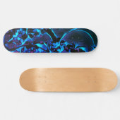 Girls Asian Geïnspireerd Blue Black Cherry Blossom Persoonlijk Skateboard (Horizontaal)