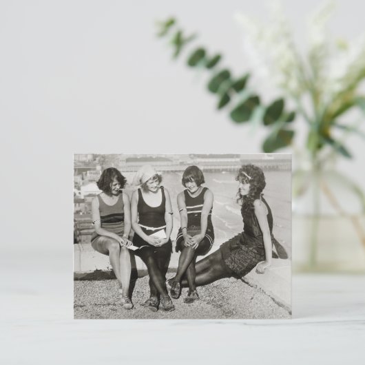 Girls at Atlantic City Beach, 1922 Briefkaart (Staand voorkant)