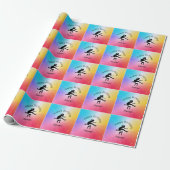 Girls Atletiek Rainbow Stars Cadeaupapier (Uitgerold)