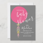 Girls Baby shower Tassel Boho-ballon Kaart (Voorkant)