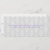 Girl's Baby shower Ticket uitnodigingen (Achterkant)