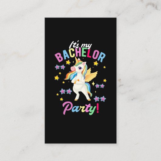 Girls Bachelor Party Unicorn Bachelorette Visitekaartje (Voorkant)
