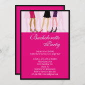 Girls Bachelorette Party Invitation Kaart (Voorkant / Achterkant)