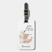 Girls Ballet bagagelabel, Ballerina Bagagelabel (Voorkant verticaal)