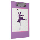 Girls Ballet Dancer Pastel - Gepersonaliseerd Klembord (Rechts)