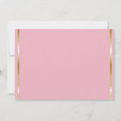 Girls Baptism Dank je | Aangepaste fotoroze Floral Bedankkaart (Achterkant)