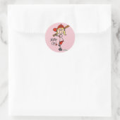 Girls Baseball Batter-up-shirts en cadeautjes Ronde Sticker (Tas)