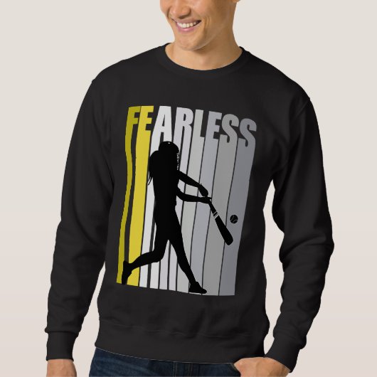 Girls Baseball Fierce Courage Strong Fierce Graphi Trui (Voorkant)