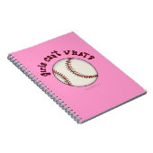 Girls Baseball-Red Notitieboek (Rechterzijde)