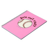 Girls Baseball-Red Notitieboek (Linkerzijde)