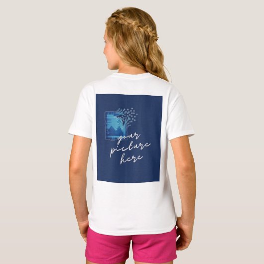 Girls' Basic T-Shirt (Achterkant volledig)