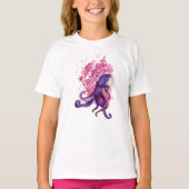 Girl's Basic T-Shirt - Octopus (Voorkant)