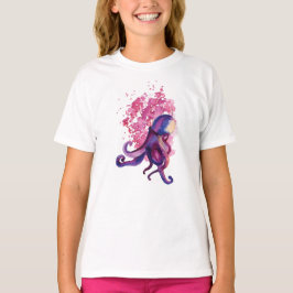 Girl's Basic T-Shirt - Octopus
