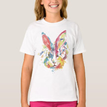 Girl's Basic T-Shirt - Rabbit
