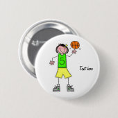 Girls Basketball Button (Voorkant /achterkant)