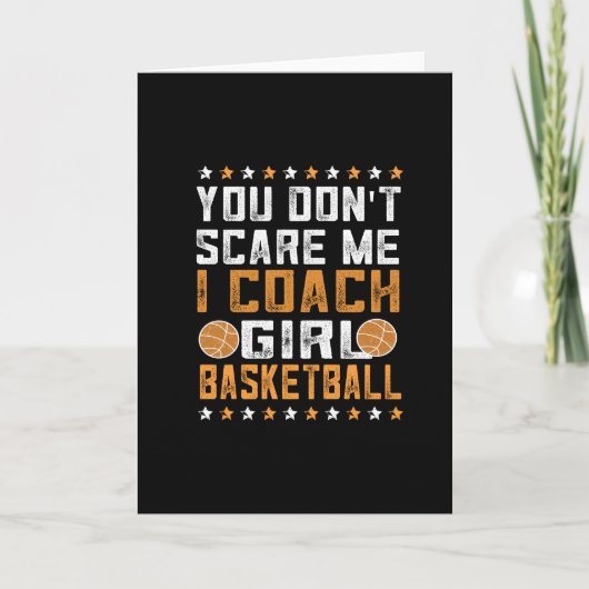Girls Basketball coach| Basketball Kaart (Voorkant)