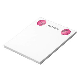 girl's basketball coach custom name notitieblok