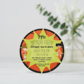 Girls Basketball Custom Birthday Ciritation Kaart (Staand voorkant)