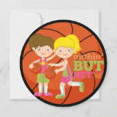 Girls Basketball Custom Birthday Ciritation Kaart (Achterkant)