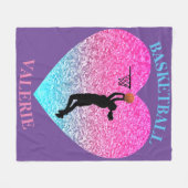 Girls Basketball Fleece Blanket Deken (Voorkant (Horizontaal))