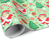 Girls Basketball Holiday Gift Cadeaupapier (Rol Hoek)