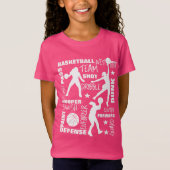 Girls Basketball SportsTerminology Typografie T-shirt (Voorkant)