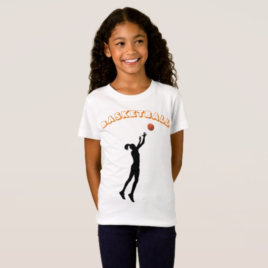 Girl's Basketball T-shirt (Voorkant volledig)