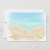 Girls Beach Baby shower Kaart (Achterkant)