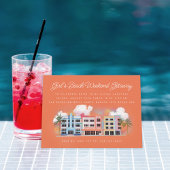 Girl's Beach Weekend Getaway Verjaardag Bacheloret Kaart