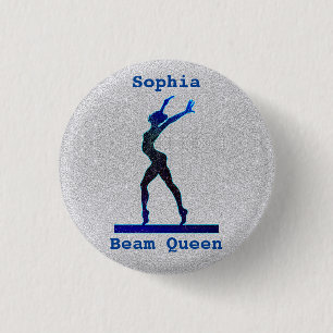 Girls Beam Queen Custom Gymnastics Pin Buttonnen Ronde Button 3,2 Cm