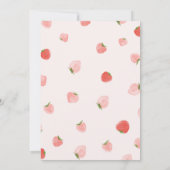 Girl's Berry Sweet Croquette Bow Baby shower Kaart (Achterkant)