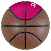 Girls Birthday gift idee aangepaste naam roze Basketbal (Rechts)