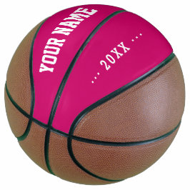 Girls Birthday gift idee aangepaste naam roze Basketbal