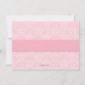 Girls Birthday - Hartelijk dank - Roze karton Bedankkaart (Achterkant)