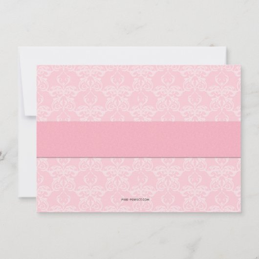 Girls Birthday - Hartelijk dank - Roze karton Bedankkaart (Achterkant)